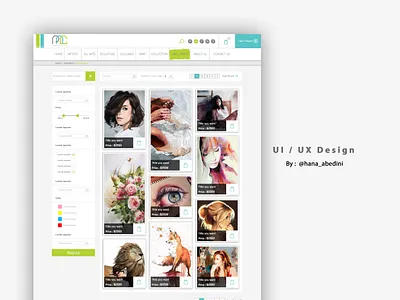 UI UX DESIGN for painting website