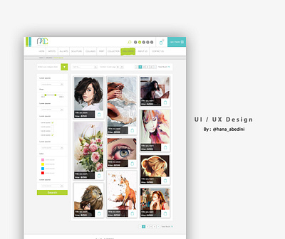 UI UX DESIGN for painting website