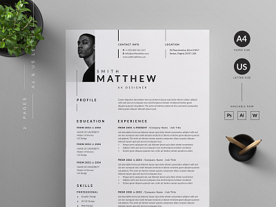 Resume/CV cover letter cover letter template creative curricular vitae cv design cv template designer resume die microsoft word minimal modern ms word professional resume resume bundle resume design resume template us letter vector word