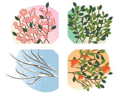 Seasons design illustration