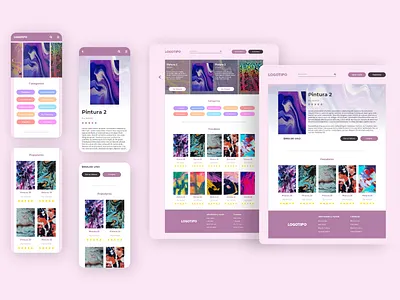 Concept UI / E-commerce galería de pinturas branding design minimal ui web website