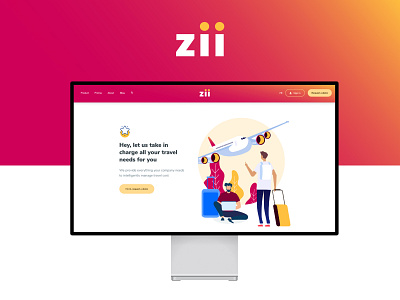 Zii Travel (landing page) business design landing page shutterstock travel ui ux vector