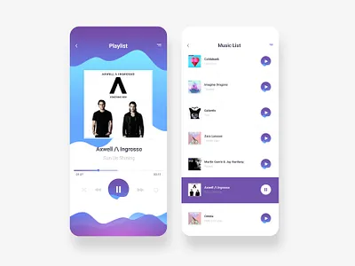 Music App Concept (Revisited) aftereffects app concept direction fun interface music music app music player ui ux xd