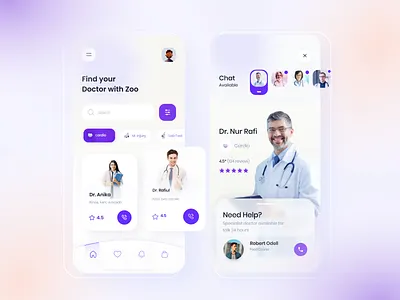 Find Doctor v2 app clean doctor doctor appointment exploration find doctor gradient health app hospital app interface medical medical app minimal mobile ui patient app product design trending ui ux visual