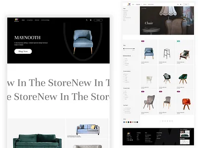 Maynooth Furniture -an e-commerce website- ecommerce product design ui ux ui design webdesign