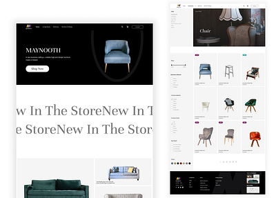 Maynooth Furniture -an e-commerce website- ecommerce product design ui ux ui design webdesign