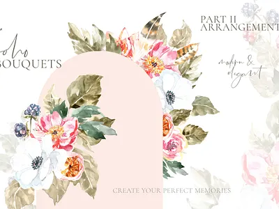 Woodland animals flowers, boho flower, peony forest berry animal berry boho boho clipart boho flowers bouquets chic cliassic floral floral design flower frame illustration moder peony rose vintage watercolor woodland wreath