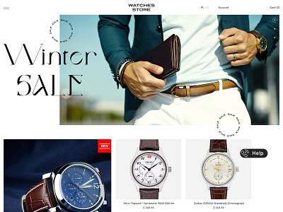 Watches Store (work in progress) adobexd clean clock design ecommerce elegant light man minimal photoshop poland store ui watches web web design webdesign website