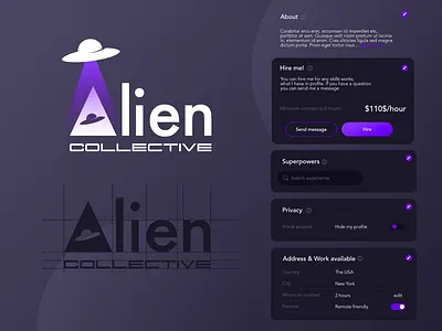 Alien Community logo design dark logo dark mode dark uiux identity logo design logo designer logotype top ux ui designer uiuxdesigner