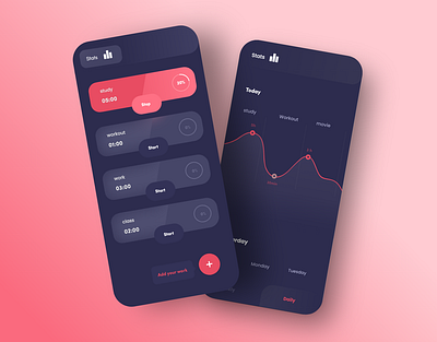 Time keeper app design ui uidaily uidesign uiux uiux design ux uxdesign uxdesigns