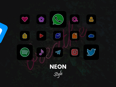 Era Flat & Neon App Icon Set FREE app icon set app icons appicon colored figma app icon set icon pack icon set ios 14 app icons ios 14 icons neon neon app icon set neon icon set neon ios 14 solid