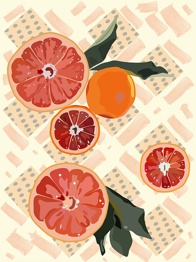 Fruity Orange flat illustration fresh fruit fruit illustration illustraion illustrator orange summer winter