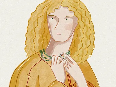 Helen of Troya art history hand drawn history of art illustration procreate procreate app