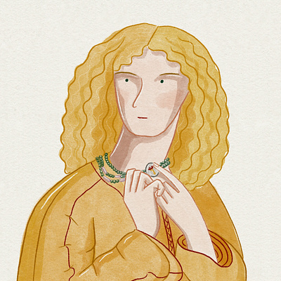 Helen of Troya art history hand drawn history of art illustration procreate procreate app