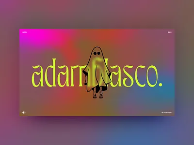 Portfolio Landing Exploration blur ghost gradient landing page minimal portfolio sheet ghost ui webflow