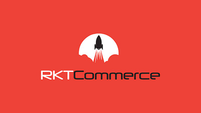 RKT Commerce brand branding commerce design flat logo logo logo design minimalist logo rocket