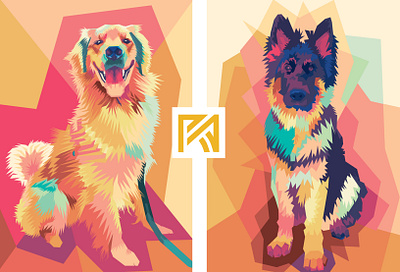 Dog in wpap pop art portrait amazing animal art artwork colorful design digital dog illustration pet pop pop art pop art portrait popular portrait poster poster art poster design print wpap