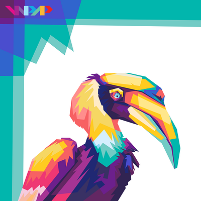 Bird in wpap pop art amazing animal art artworks bird colorful design digital illustration pet pop pop art popular portrait portrait illustration poster print wpap