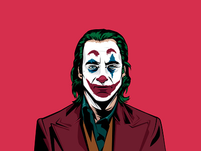 The Joker batman clown dc fanart joaquin phoenix movies portrait red the joker