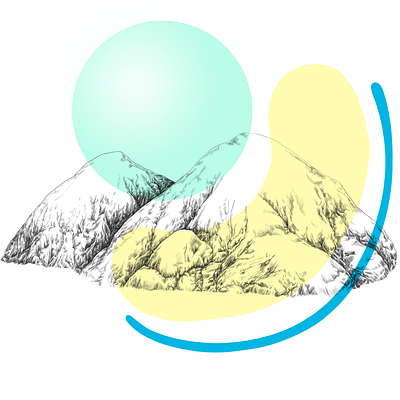 Mountain Moon design illustration landscape moon mountain