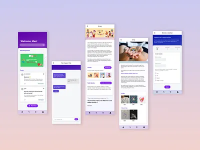 QLife branding mobile app ui ux