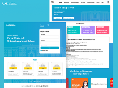 Academic Website UI Design academy ui uidesign uiux website