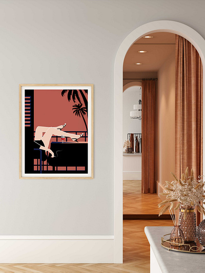 Havana Nights art color cuba design graphic graphic design illustration print design prints vector wine woman