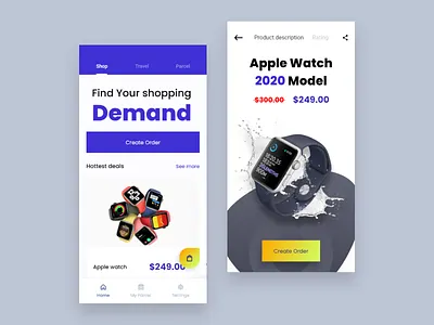 Online Shop app app design dribbble icon typography ui ux