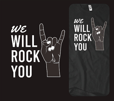 we will rock you branding design illustration logo typography vector