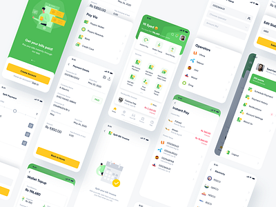 Fintech App andriod app design illustration ios