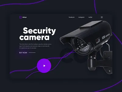 Security Camera Website Consept app application concept design figma minimal ui uiux ux website