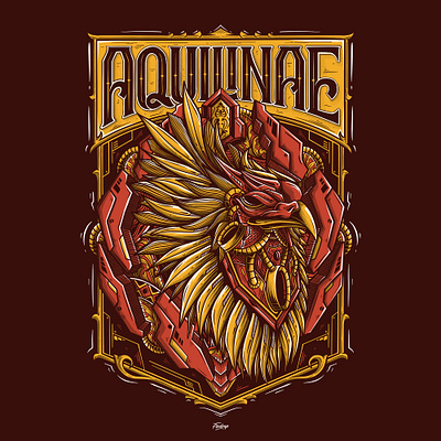 Aquilinae artwork design illustration typography