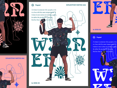Winner poster colorful graphic design poster typogaphy typography