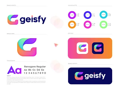 Gesisfy Logo Branding Design 2d abstract design abstract logo brand identity branding agency branding and identity branding design colorful logo g letter gradient logo illustrator lettermark logo and branding logo designer logo folio logo mark logo trends 2021 logos modern logo monogram logo