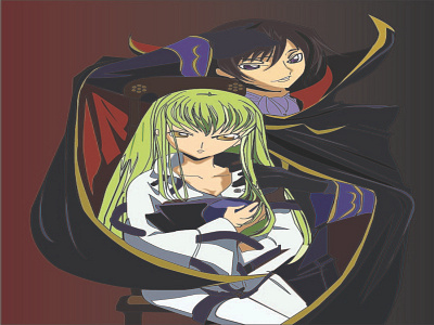 Lelouch Lamprouge and CC graphic design illustration