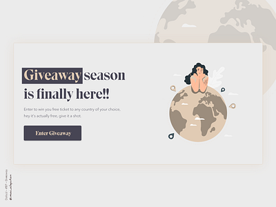 Giveaway - 097 Daily UI Challenge dailyuichallenge design minimal minimalism new simple ui desgin ui design uidesign uiux webapp design webapplication webdesign website