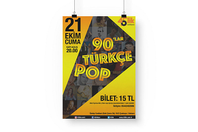 45lik Ankara - 90'lar Türkçe Pop Poster 45lik 90lar ankara design pop poster türkçe