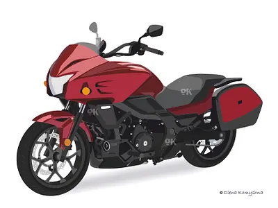 Honda CXT 700 color design graphic honda illustration moto motorcycle olenakomyshna vector vector illustration