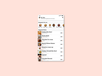 Food Drink Menu 043 app dailyui043 design neumorphism ui ux