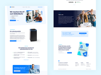 🏡 Home Page for Selbstläufer agency blue data interface it landingpage ui ux webdesign website