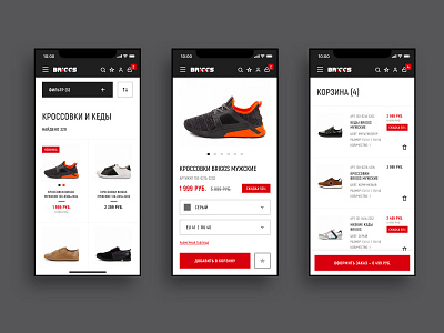 BRIGGS Footwear Online adobe xd design ecommerce fashion footwear mobile ui shoes store shop ui web design