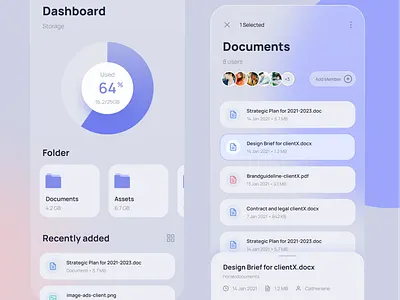 Cloud File Management app cloudstorage file management interaction design ui uidesign ux