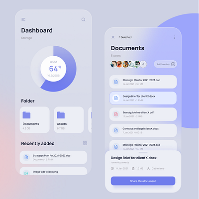 Cloud File Management app cloudstorage file management interaction design ui uidesign ux