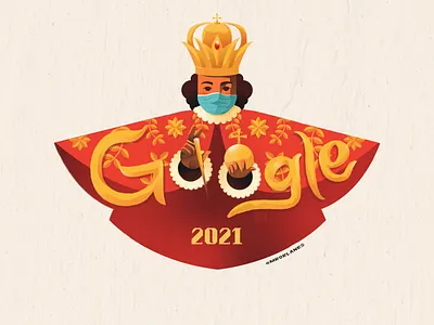 Sinulog Google Doodle 2021 2021 2021 design adobe illustrator character design concept art drawing google doodle illustration sinulog stay safe vector wear a mask
