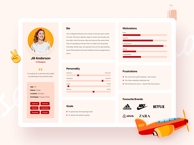 Trip Mate - User Persona 2021 trend creative flat minimal persona personas profile ui user experience ux