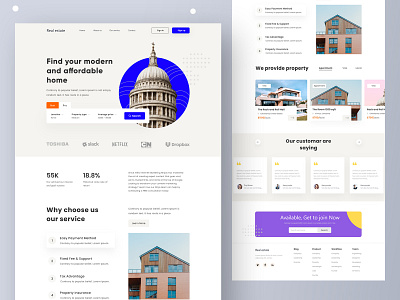 Real Estate Landing Page 2021 design 2021 trends agent arkitecher arkitecher best shot on dribbble interior landing page landing page design minimal design property property logo property management real estate agency simple ui ux website design