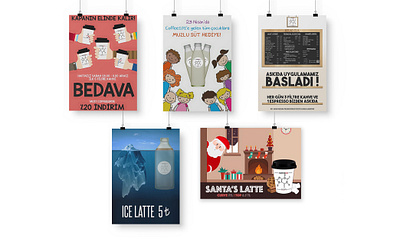 Coffee101 Ad Posters ads design coffee coffee101 design metu odtü poster