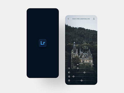 Lightroom mobile | UIUX adobe lightroom adobe xd adobexd app app design app ui app uiux dailyui editing app editing photo lightroom mobile app mobile ui photo editing ui uidesign uiux