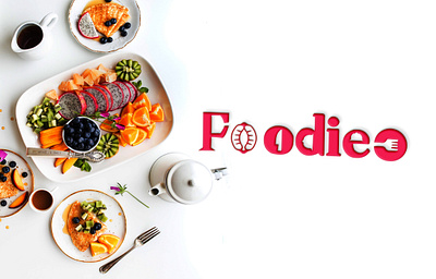 Foodieo 3d brand branding design food app foodie identity logo logo design logotype resturant ux vector