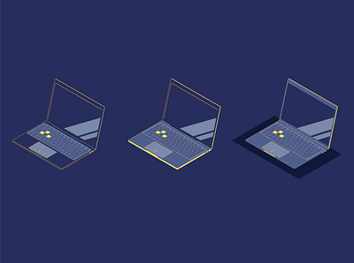 Laptop Illustration flat illustration vector